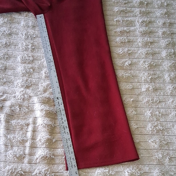 Red Joggers with Flared Legs and Drawstring Waist - Picture 3 of 6